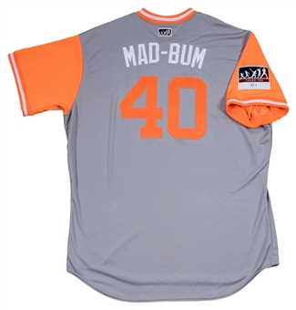 2017 Madison "Mad-Bum" Bumgarner Game Used San Francisco Giants Road Jersey Used on 8/26 - Players Weekend Jersey (MLB Authenticated)